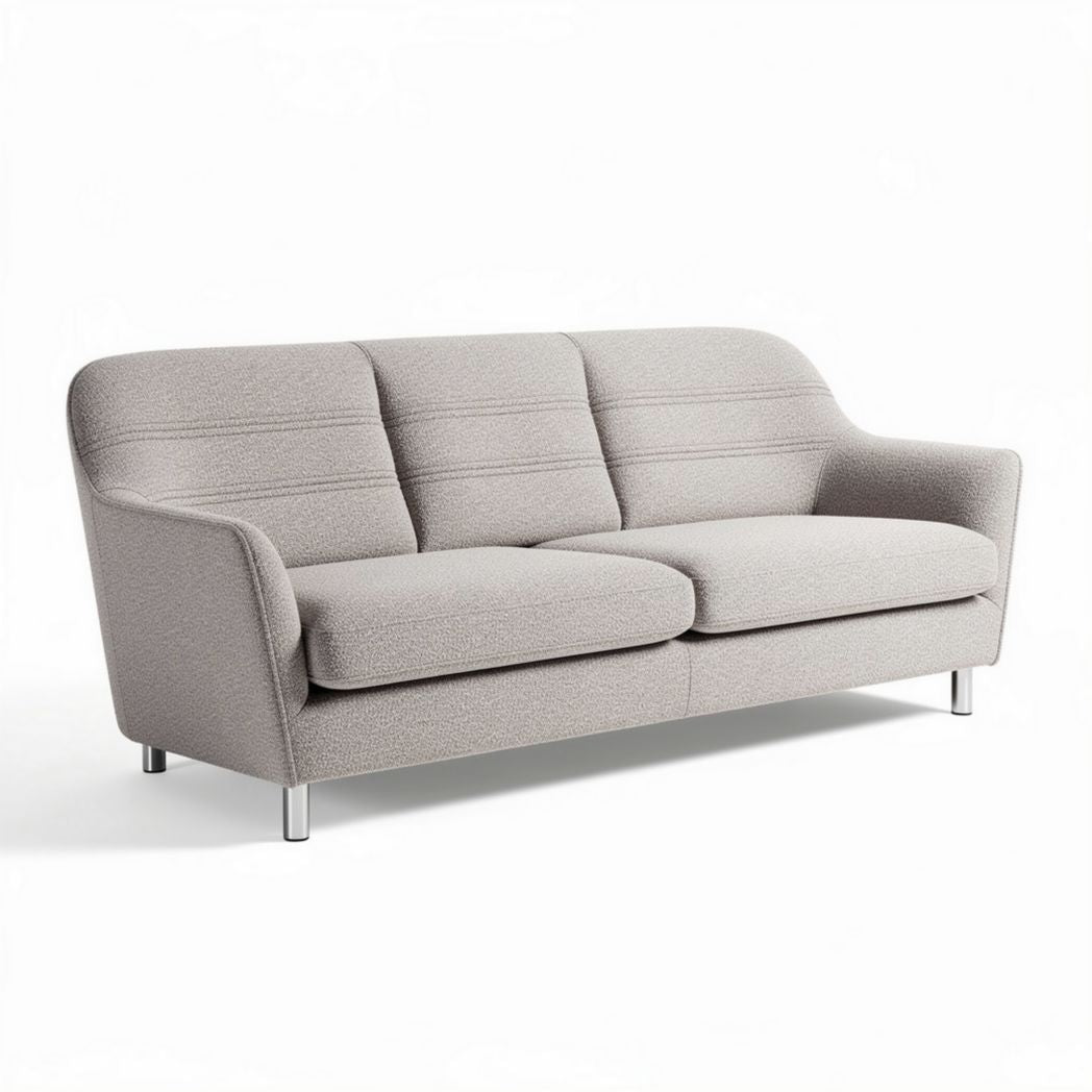 Sofa tapicerowana w kolorze szarym o wymiarach 200 x 85 x 75cm