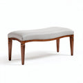 Sofa z tapicerowanym siedziskiem w kolorze szarym 150 x 60 x 40cm